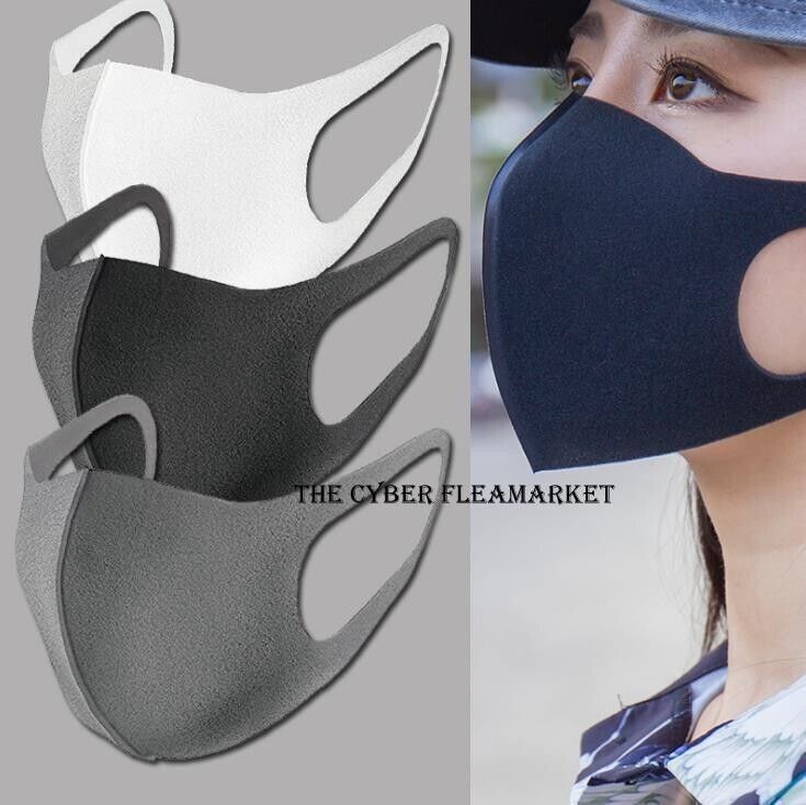 Face Mask Lightweight Breathable-Washable/Reusable  10Pk BLACK