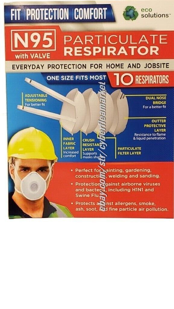 Eco Solutions Particulate Respirator Exhalation Valve NIOSH Protection MASKS