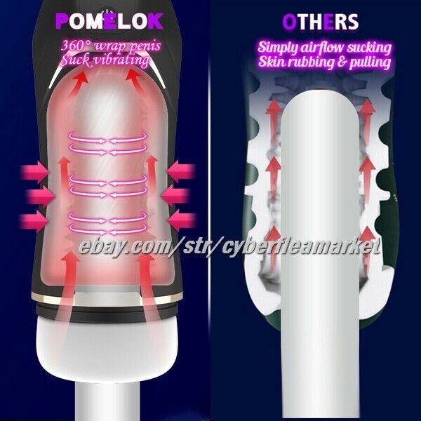 Male Masturbaters Automatic Handsfree Sucking Cup Telescopic Stroker Men Sex Toy