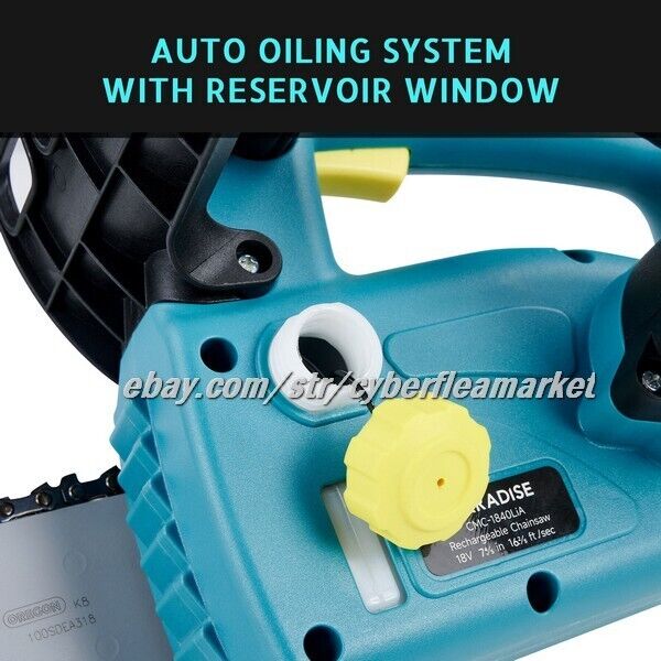 TERRADISE Cordless Electric Chainsaw for Home Gardening Woodwork Hedge Trimming