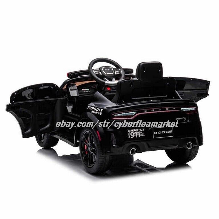 Licensed Dodge Challenger SRT Hellcat Police car 12v kid ride on with Remote New