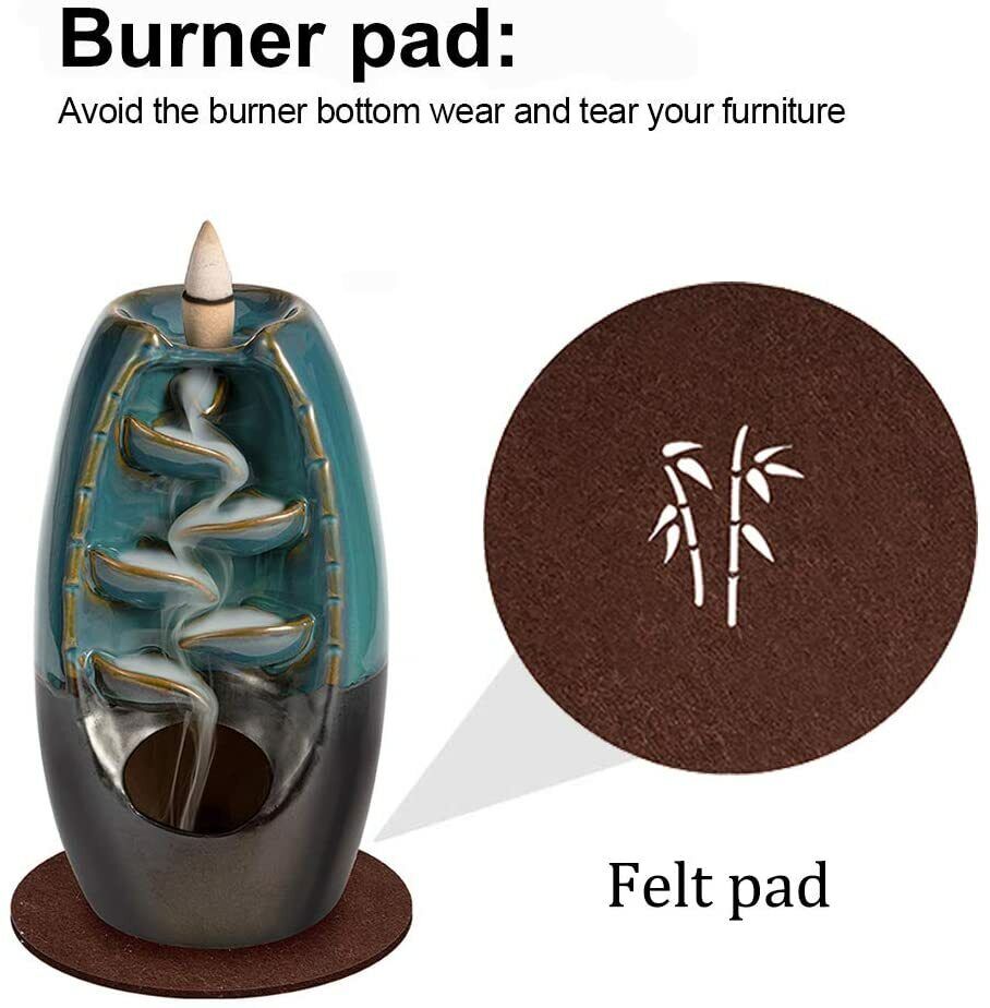 Handcraft Incense Waterfall Burner Backflow Smoke Censer Holder with Free Cones