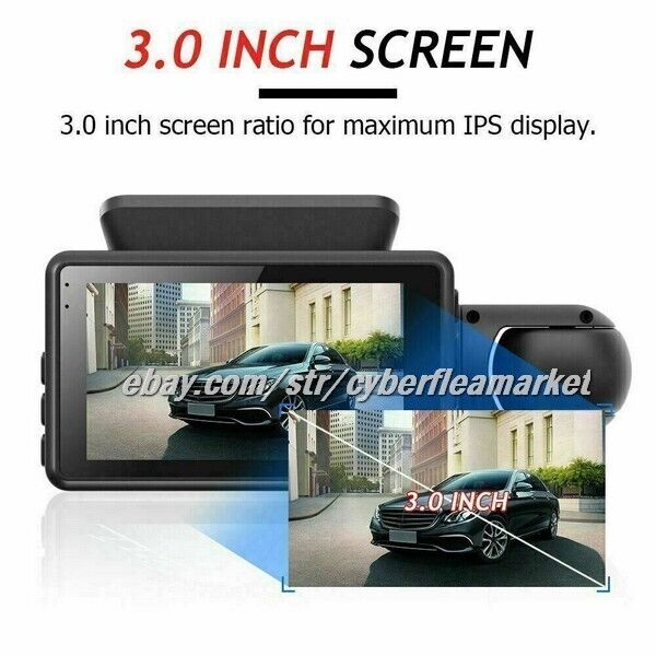 1080P Dual Lens Car DVR Dash Cam Video Recorder G-Sensor Front and Inside Camera