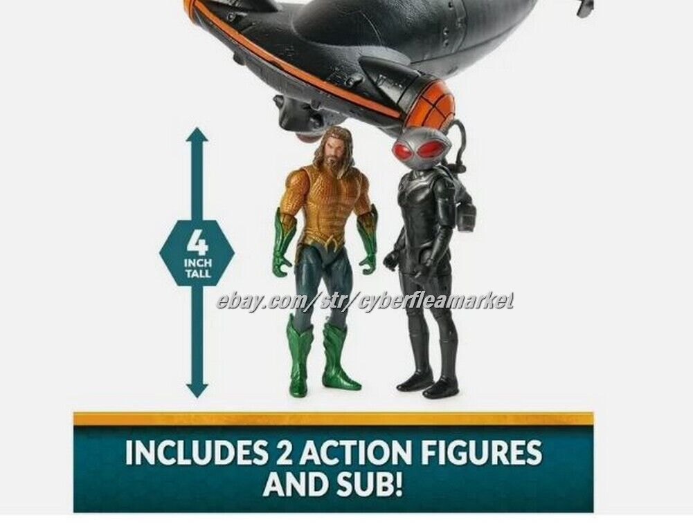 DC Comics Aquaman vs Black Manta Action Figure Battle Set with Submarine - New