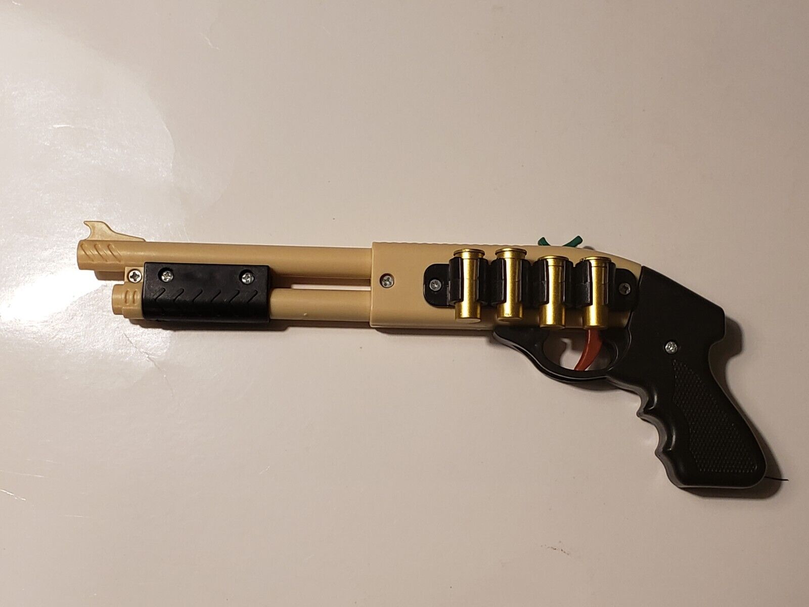 Rubber Band Gun & Mini Metal Folding 6 Shot & Shotgun Keychain