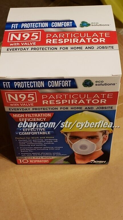 ECO SOLUTIONS - N95 Disposable Particulate Respirator Mask w/ cool flow