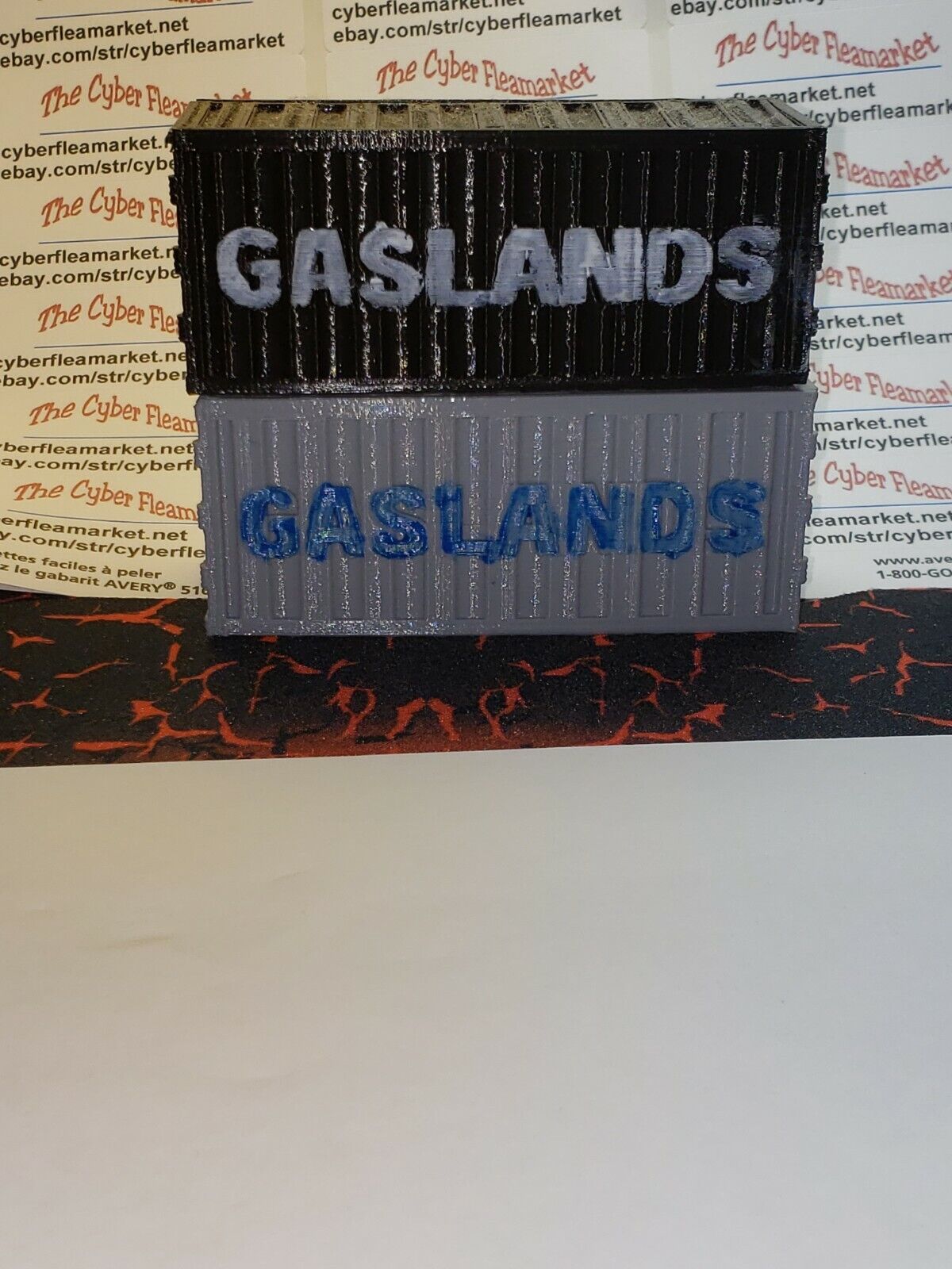 20 ft. HO scale GASLAND cargo container 3D printed SET OF 2 -BLACK
