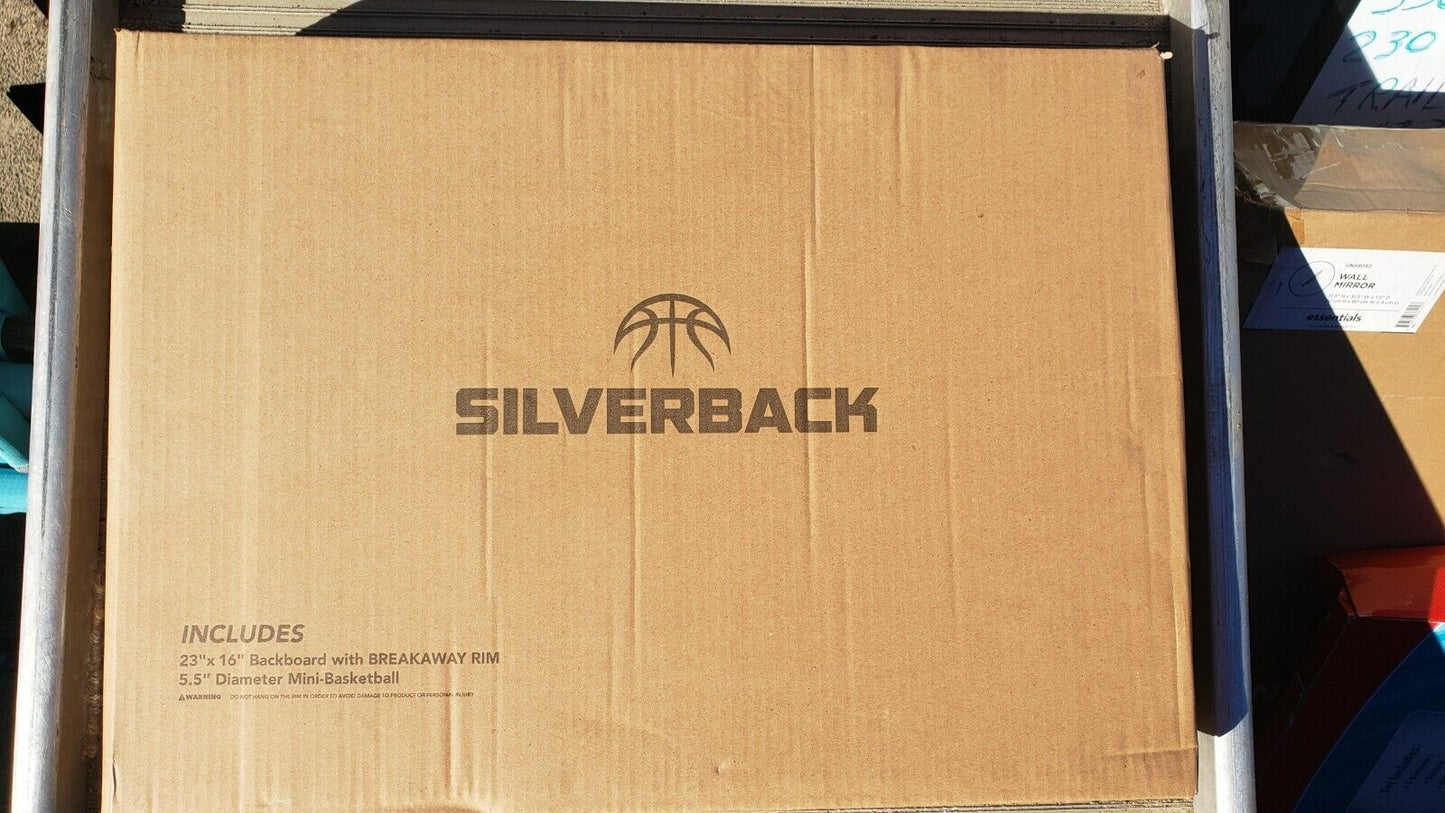 Silverback 23"x16" Over the Door Mini Basketball Hoop Set:Shatterproof Backboard