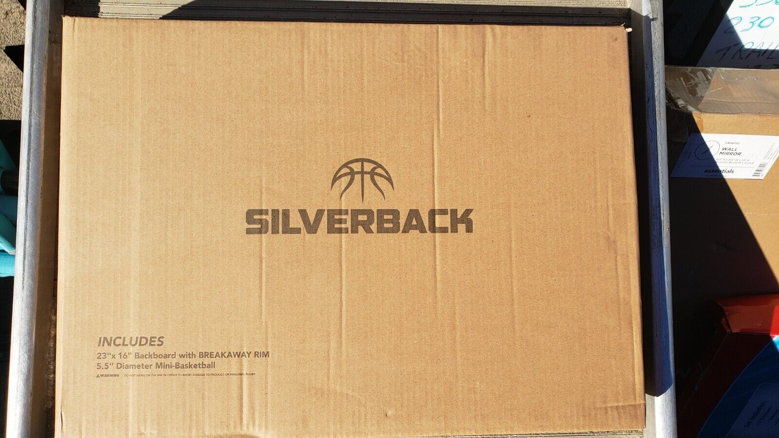 Silverback 23"x16" Over the Door Mini Basketball Hoop Set:Shatterproof Backboard