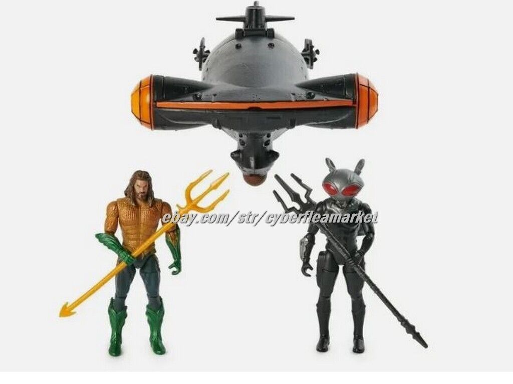 DC Comics Aquaman vs Black Manta Action Figure Battle Set with Submarine - New