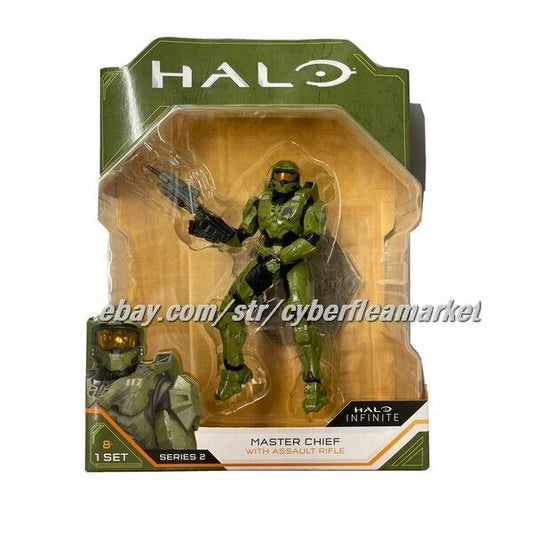 Halo Infinite Master Chief Figure w/ Assault Rifle Series 2 New Sealed 4.5" F4