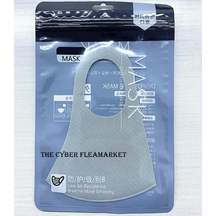 LIGHTWEIGHT REUSABLE WASHABLE 10 PACK FACE MASK - BLACK, BLUE, PINK, WHITE, GREY