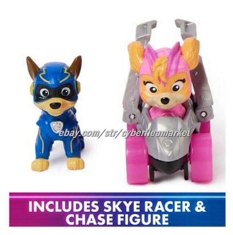 Paw Patrol The Mighty Movie Aircraft Carrier HQ with Chase Action Figure "NEW"