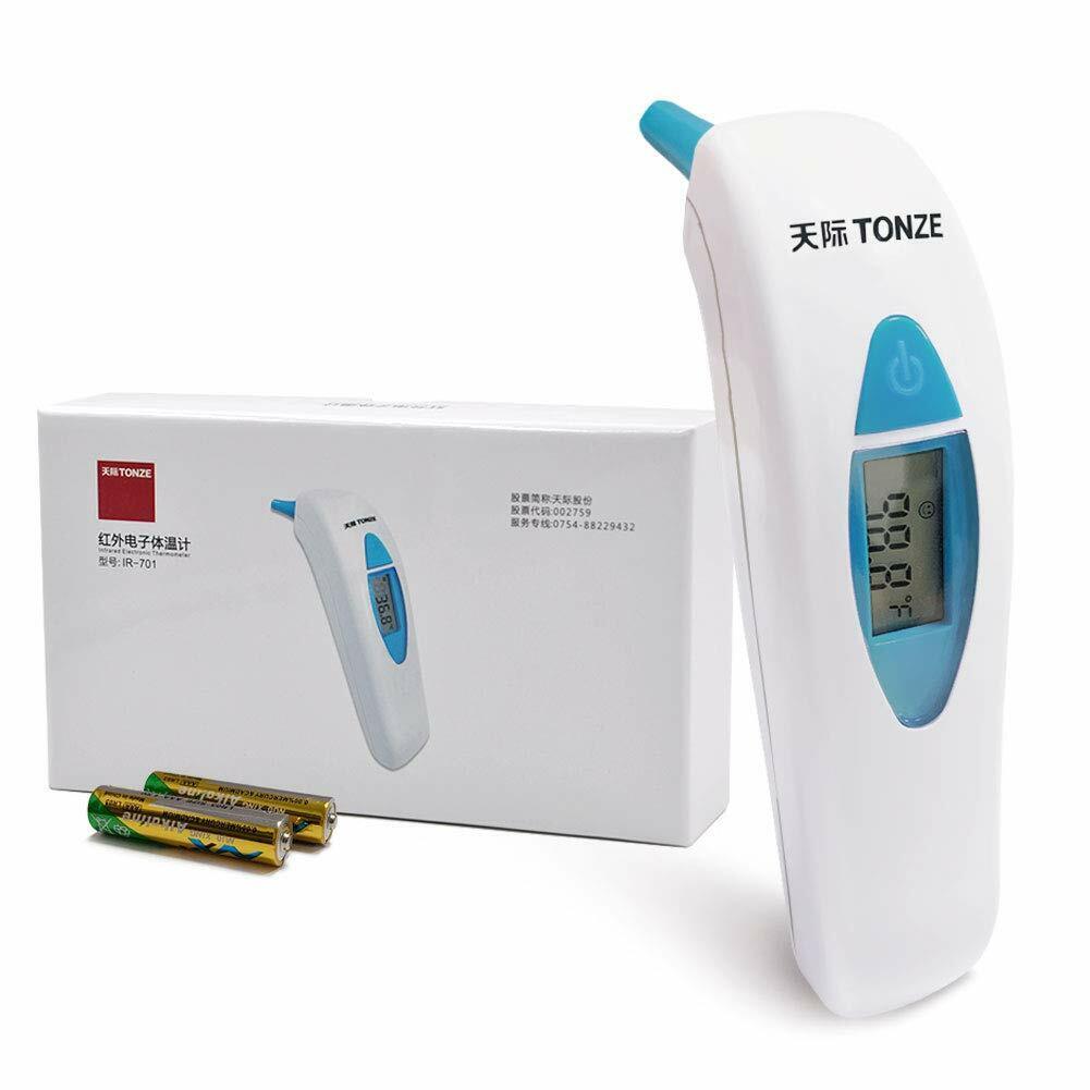 Ear & Forehed Digital Infared C&F Adjustable Thermometer - 1 sec measurement