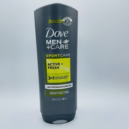 Dove Men+ Care SportCare Body Wash Active Fresh Micro Moisture, 18 oz