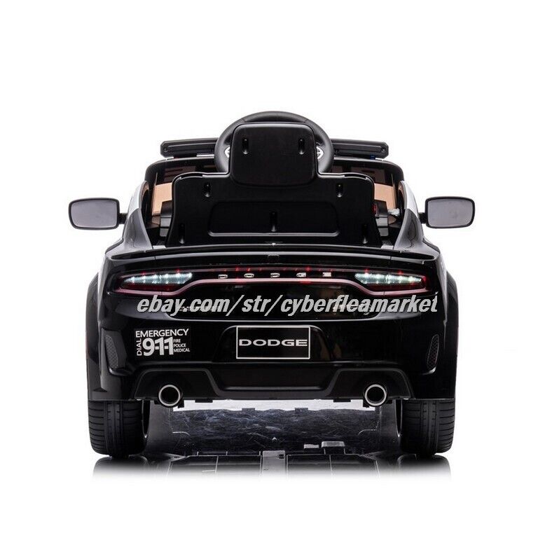 Licensed Dodge Challenger SRT Hellcat Police car 12v kid ride on with Remote New