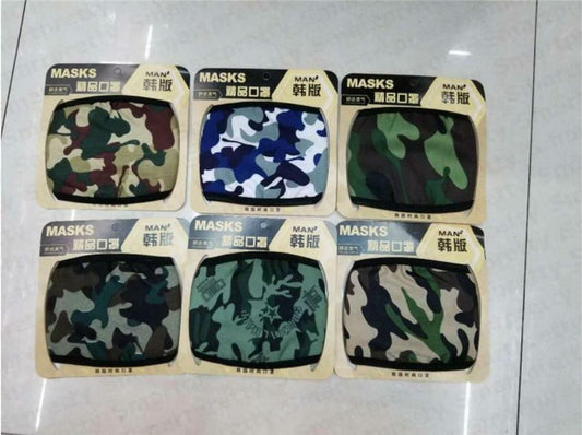 TRI- PAK Camo Face Mask - Unisex Adult Washable Breathable Reusable -THREE MASKS