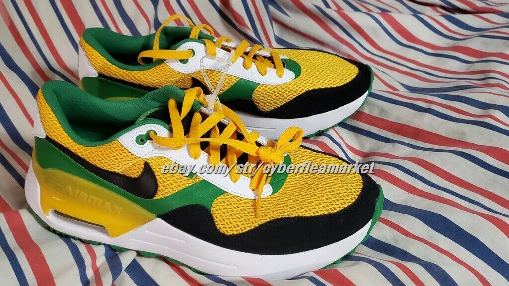 Nike Air Max SYSTM Yellow Green Oregon Ducks Sneakers DZ7738-700 Men's Size 10.5