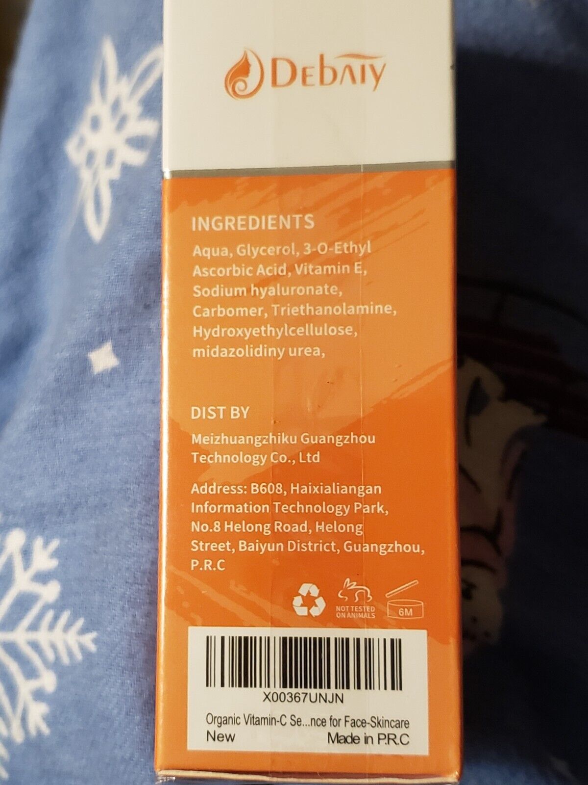 Debaiy VC Organic Vitamin C Facial Serum, Pure Hyaluronic Acid 1 fl oz, Exp 4/25