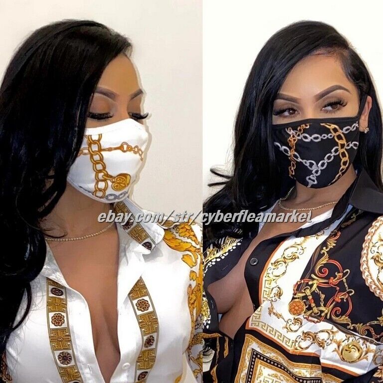 Designer Tri Pak - Monogram Reusable Face Mask - Tri  Designer Masks