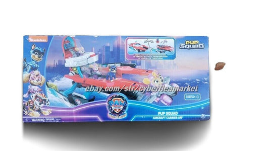 Paw Patrol The Mighty Movie Aircraft Carrier HQ with Chase Action Figure "NEW"