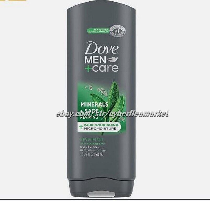 Dove Body & Face Wash Reviving Minerals + Sage Body Wash 24Hr Micromoisture 18oz