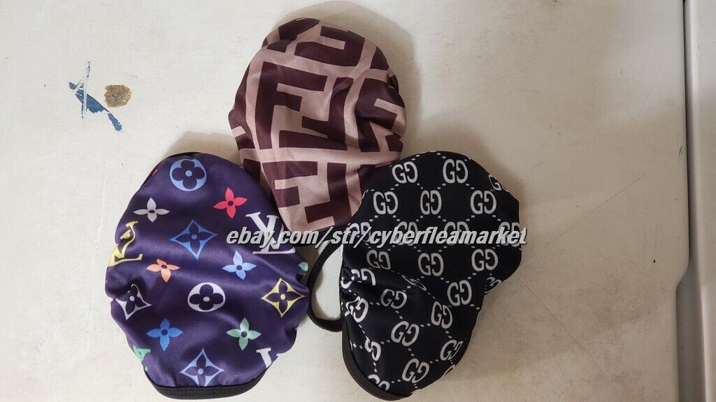 Designer Tri Pak - Monogram Reusable Face Mask - Tri  Designer Masks