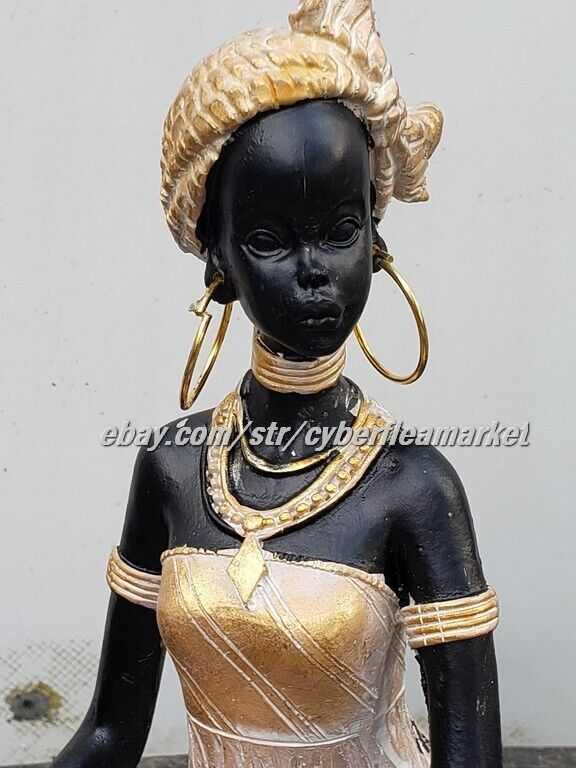Hand painted African American Ceramic Women