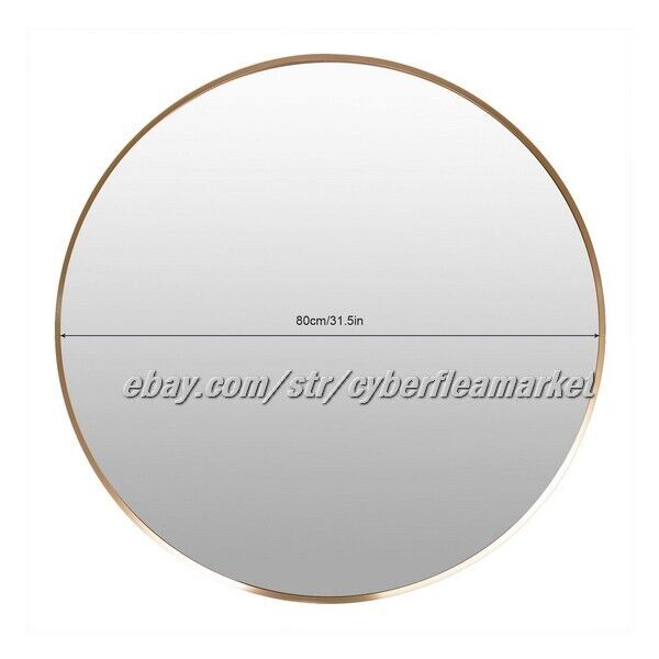 White Circle Wall Mirror 32 Inch Round For Entryways Washrooms & ANY AREA