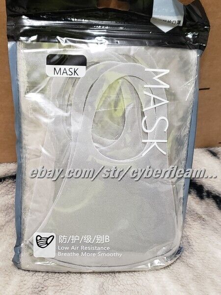 LIGHTWEIGHT REUSABLE WASHABLE 10 PACK FACE MASK - BLACK, BLUE, PINK, WHITE, GREY