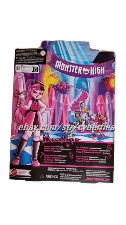 Mattel Monster High Draculaura Doll Play Set w/Pet Count Fabulous