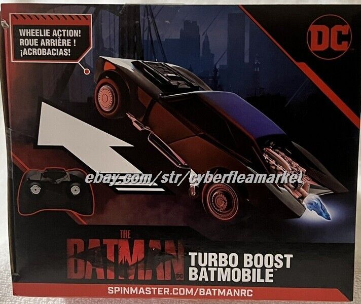 New DC THE BATMAN 1:15 Turbo Boost BATMOBILE RC Car Wheelie Action SPIN MASTER