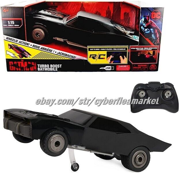 New DC THE BATMAN 1:15 Turbo Boost BATMOBILE RC Car Wheelie Action SPIN MASTER