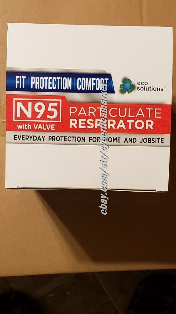 ECO SOLUTIONS - N95 Disposable Particulate Respirator Mask w/ cool flow