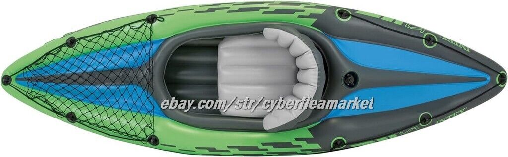 INTEX Challenger Inflatable Kayak K1 w Deluxe 86in Kayak Paddles + Pump
