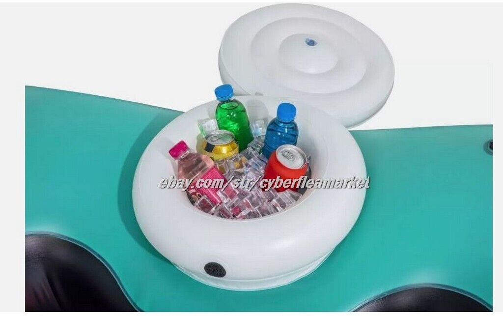 Large Lounge Island Inflatable Pool Raft Swimming Floating Chaise 6 PPL