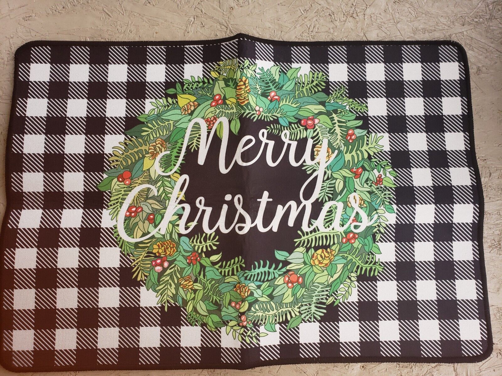 Merry Christmas Door Mats Indoor Floor Mat Non-Slip Entryway Area Rug Decor