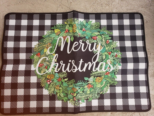 Merry Christmas Door Mats Indoor Floor Mat Non-Slip Entryway Area Rug Decor