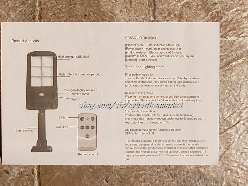 TWO Outdoor Mini Solar Street Light Motion Sensor Lamp Dusk-To-Dawn Sensor Lamp