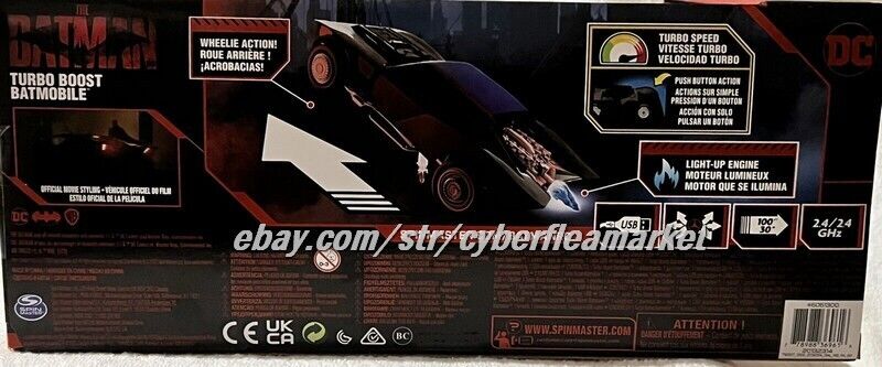 New DC THE BATMAN 1:15 Turbo Boost BATMOBILE RC Car Wheelie Action SPIN MASTER