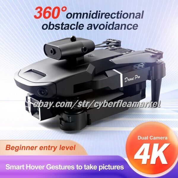 E100 Four-Sided Obstacle Avoidance Drone 4K HD Dual Camera NEW