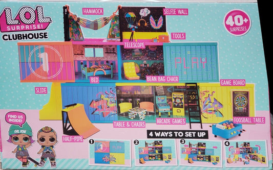 LOL Surprise Clubhouse Playset with 40+ Surprises and 2 Exclusives Dolls 