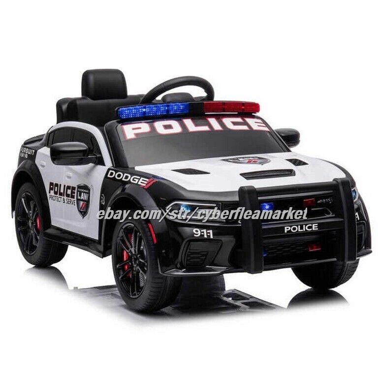 Licensed Dodge Challenger SRT Hellcat Police car 12v kid ride on with Remote New
