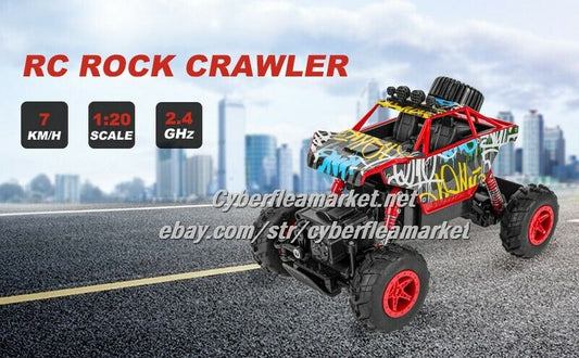 RC Car Rock Crawler Monster Truck  2.4Ghz 4WD Off Road Crawler Vehicle 1:10 RED