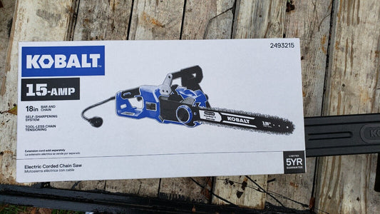 Kobalt A011038 18-in Corded Electric 15 Amp Chainsaw - BRAND NEW UNOPENED