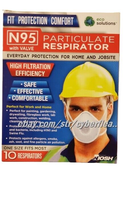 Eco Solutions Particulate Respirator Exhalation Valve NIOSH Protection MASKS