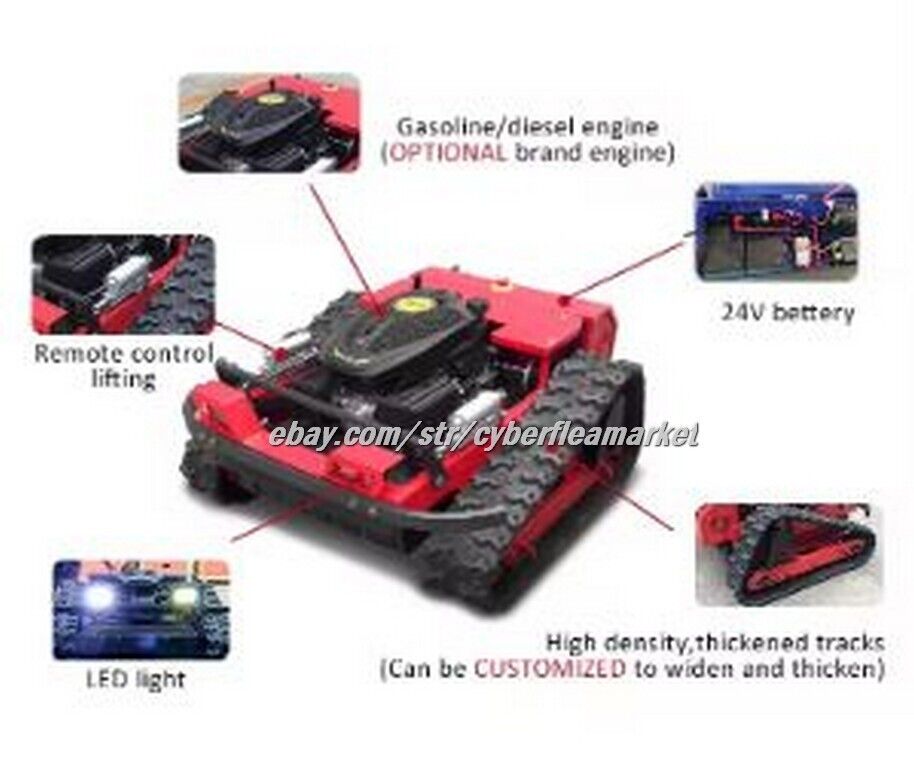 Remote Control Track Lawn Mower with EPA RATO Engine (BLUE) -South Carolina