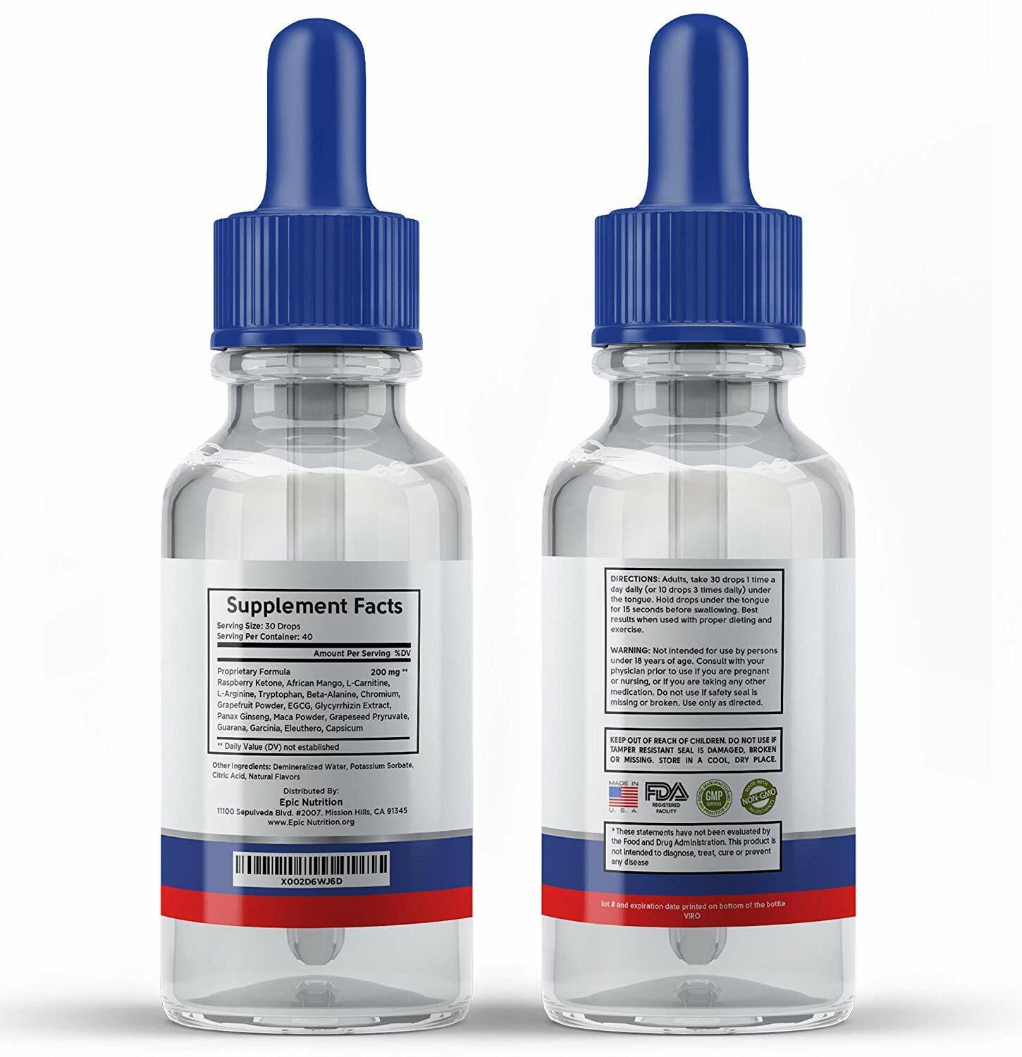 Keto Liquid Drops - Carb-Free Sublingual Ketones - Supports Ketosis Diet, 
