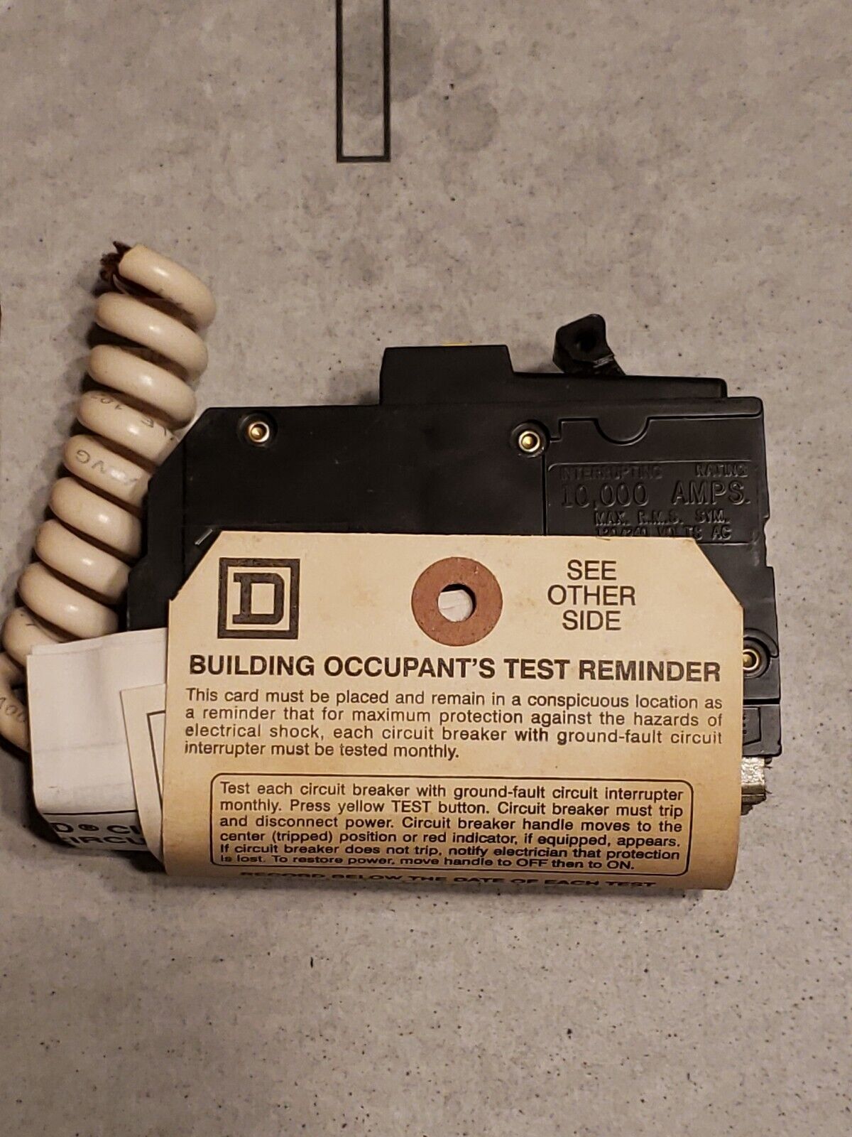 Square D QO250GFI 50A GFCI Circuit Breaker