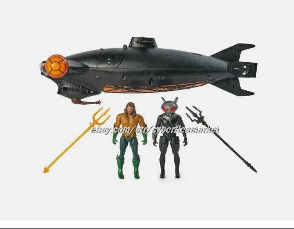 DC Comics Aquaman vs Black Manta Action Figure Battle Set with Submarine - New